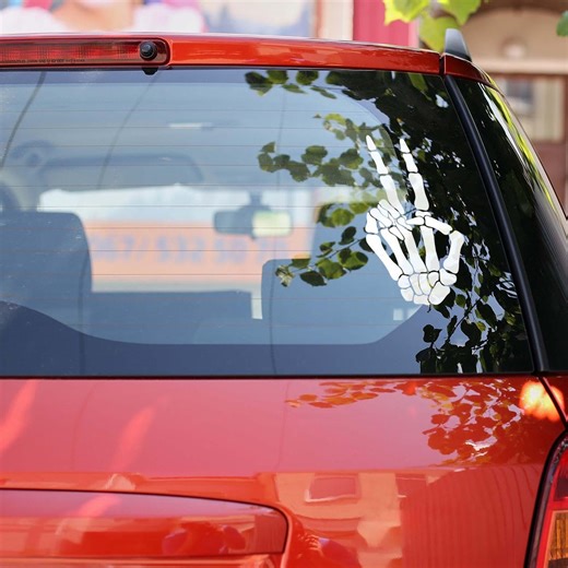 Peace Sign Skeleton Hand Car Decal, Spooky Gothic Vinyl Sticker, Halloween Car Window Sticker, Horror Creepy Hand Decal, Decal for Car - Etsy