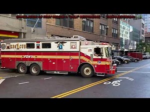 COMPILATION OF "FDNY RESCUE 1 ONLY" RESPONDING ON THE STREETS OF MANHATTAN IN NEW YORK CITY. 08