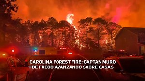 14K views · 207 reactions |  Carolina Forest Fire: captan muro de fuego avanzando sobre casas. | Univision 40 North Carolina | Facebook