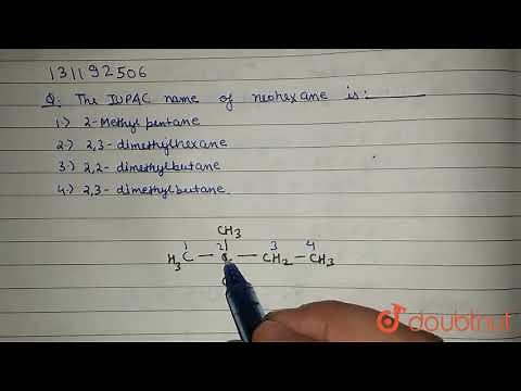 The IUPAC name of neohexane is ______