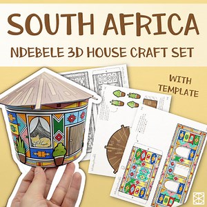 Black History Month Craft South Africa Ndebele House Middle Grade Art Activity