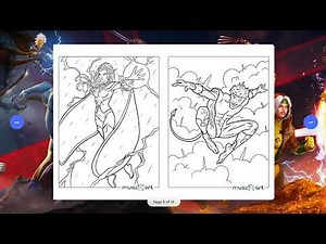 X-Men Coloring Book for Kids | Superhero Coloring Fun | MuazArts