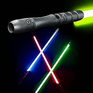 YDD GENIUS RGB Lightsaber, Metal Hilt Light Sabers for Dueling with Mulitiple Sound Fonts, Recommended Lightsabers Gift for Kids,Teens, Adults (Grey Hilt)