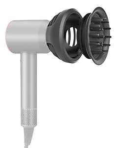 Wave+Curl Diffuser for Dyson Hair Dryer, Upgraded Diffuser Attachment for Dyson Supersonic or Supersonic Nural Hair Dryer HD16 HD15 HD12 HD08 HD04 HD03 HD02 for Wavy Curly or Coily Hair