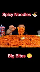 Big Bites Mukbang – Noodles, Quail Egg & Sausage #mukbangpari #eatingshow #spicynoodles | Mukbang Pari