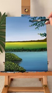 There's the sound of wind blowing #AcrylicLandscape #Gouache #LandscapeArt #PaintingVibes #ArtAesthetic | Iffaizzn