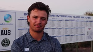 Australia's highest-ranked amateur Harrison Crowe discusses the emphatic victory of the NSW Team in the 2023 Australian Interstate Teams Matches. The clean sweep by the Blues in the men's, women and overall contests this week was particularly special for Crowe with the venue being his home club, St Michael's, in Sydney's eastern suburbs. | Golf NSW