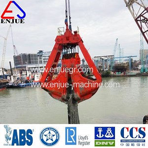 [Hot Item] Enjue Used for Dredge The Sludge Iron Plate Sand and Stone Mechanical Rope Dredging Clamshell Grab Bucket