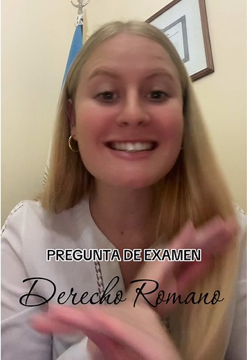 Derecho Romano: pregunta de examen para estudiantes de derecho