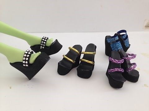 DIY Miniature Wedges shoes