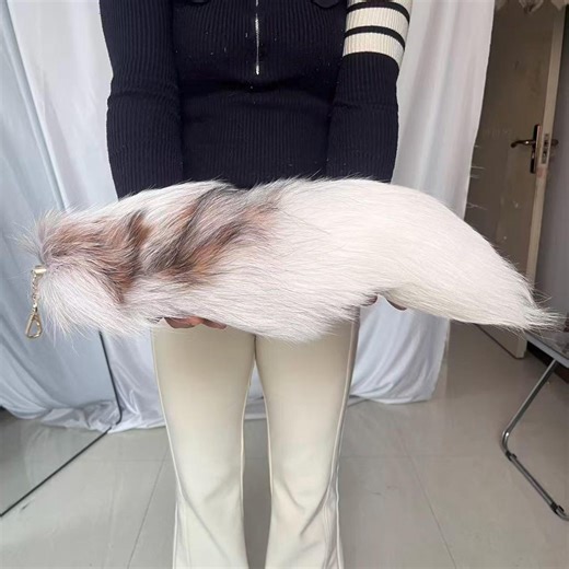 18" Fox Tails, Ethical Taxidermy Therian Tail Cosplay: White Brown, Clip On, Keychain, Real Tails - Etsy