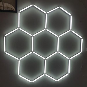 [Hot Item] Commercial Honeycomb Lighting Strip DC 24V Hexagan LED Work Light Strip for Garage Gym Office