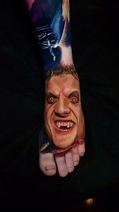 Portrait of the talented actor/director @alexwinterofficial as seen in The Lost Boys, my favorite vampire movie as a kid 🖤 Can’t wait to add more to this sleeve! Done at @theseancetattooparlor 🔮 NOW BOOKING 2026 🦇🖤 | Paul Acker