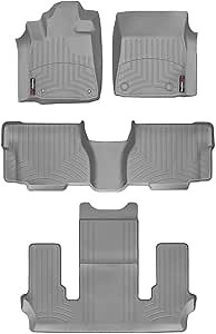 WeatherTech Custom Fit FloorLiners for Toyota Sequoia - Full Set (462771-46093-4-5), Grey