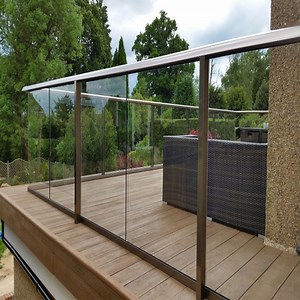[Hot Item] U Shape Channel Glass Handrail with U Base Channel Cladding