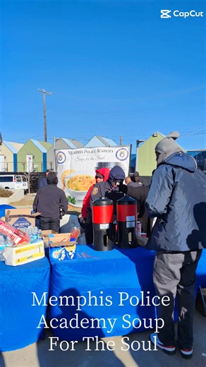 It was a cold and windy Friday morning, and the Memphis Police Academy made sure many had hot soup and coffee Friday morning at the Hospitality Hub during the Soup for the Soul event. Tis the season for giving. #MemphisPoliceDepartment #MPD #HospitalityHub #MemphisTrainingAcademy #SoupForTheSoul #CommunityRelations #SupportMPD #BestInBlue #MemphisStrong #SupportTheBlue #MPDCares #MemphisPolice #901Memphis #CommunityEngagement #CommunityPolicing #Safety #OfficerFriendly #CommunityService | Memphi
