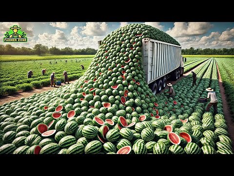 How Millions of Pounds of Watermelons Are Produced – Amazing Farming Technology