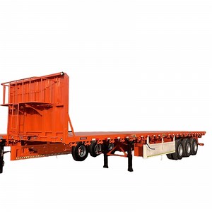 [Hot Item] (Spot Discount) Factory 3/4 Axles 60 Tons 20/40 Foot FT Container Shipping Flat Deck High Bed Platform Triaxle Flatbed Truck Semi Trailer for Sale Price