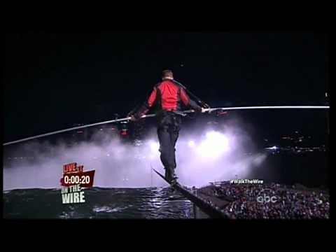 Tightrope walk across Niagara Falls