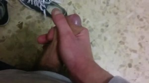 Shoes of unknown girls, in gym, cum inside black converse