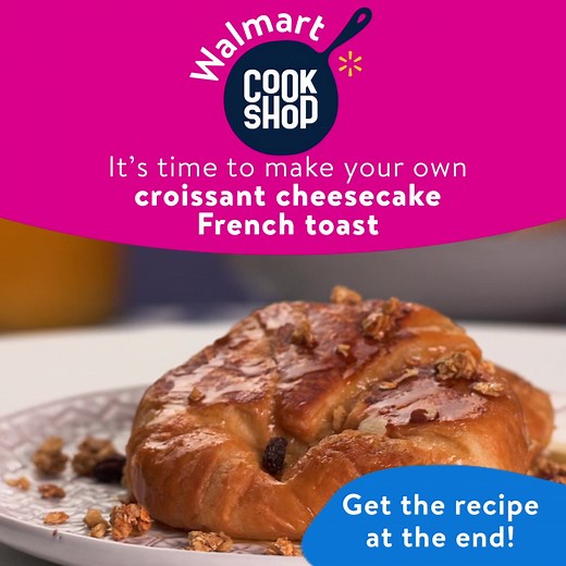 Cook up the ultimate brunch with this custom croissant cheesecake French toast recipe on Walmart Cookshop! | Walmart