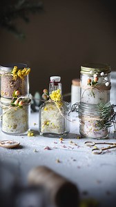 These homemade bath salts are the perfect winter gift, whether for friends, family, or yourself! 🫶 They’re really easy to make, and you can customize the scent with essential oils, and add extra fancy goodness to it like French green clay, dried flowers, or jojoba oils to add even more nourishing benefits for your skin. I have a customizable base recipe at https://adventuresincooking.com/diy-homemade-bath-salt/ and linked in my bio, plus some recipes for specific scent blends that I *reallllly*