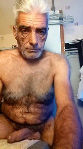 Extra hairy,big dick grandpa show 1