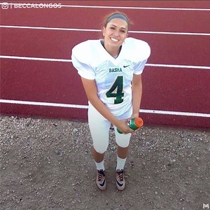 Watch out NFL, this woman athlete is a force to be reckoned with 💪 | In The Know Now