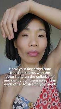 Facial exercises and massage to reduce jowls, lift up mouth corners