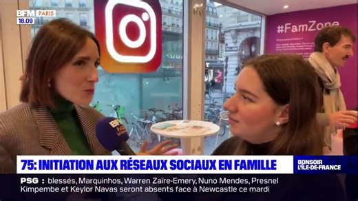2.1K views · 23 reactions | Une initiation aux réseaux sociaux en famille, organisée par Instagram, a lieu sur le parvis de la gare Saint-Lazare jusqu'à dimanche | BFM Paris Île-de-France | Facebook