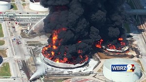 30K views · 260 reactions | Incredible new aerial video shared with WBRZ shows an up-close look at the fire still raging at the Marathon refinery in Garyville, Louisiana. Evacuation details and more here: https://www.wbrz.com/news/fire-breaks-out-at-marathon-refinery-2-mile-evacuation-ordered-in-garyville | WBRZ Channel 2 | Facebook