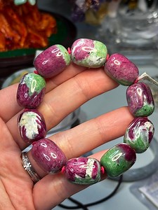 100% Natural RUBY Unique CYLINDER Style BEADS Genuine Untreated African Ruby Stretch Beaded Bracelet –adjustable Cord/handmade Gemstone Gift - Etsy