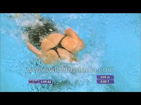 Rebecca Adlington wins Gold in Women's 400m Freestyle Swimming