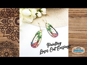 Painting Techniques for Laser Cut Earrings with cute beach vibes!