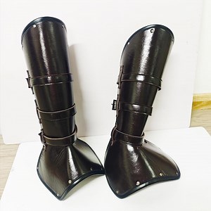 Leder-Boot-Abdeckungen, Ledergamaschen, Braune Leder Schienbeinschoner, Beinschienen oder Gamaschen, PU-Leder Schienbeinschoner Schnalle, Stiefelbezüge - Etsy.de