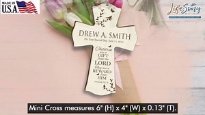 Personalized Baptism 1st Holy Communion Christening Gifts for boys and girls Custom Wall Cross keepsake Children are a gift from the Lord They are a reward from Him Psalm 127.3 (4.5 x" x 6" , White)