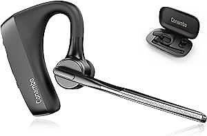 Conambo K18 Bluetooth Headset V5.1, Bluetooth Earpiece with CVC8.0 Dual Mic Noise Cancelling, 16Hrs Talktime Wireless Headset Handsfree Headphone for Cellphone Trucker Driver Office