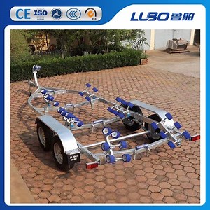 [Hot Item] 6.76m Rib680r 고무 보트용 단축 차축 보트 트레일러, 리브 보트 트레일러, 세일 보트 트레일러, 카타마란 트레일러, 배스 보트 트레일러