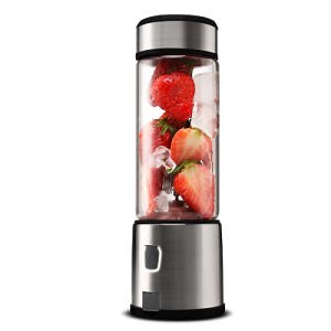 [Hot Item] Rechargeable Electric Stainless Steel USB Hand Juicer Food Fruit Smoothie Blender Milkshake Maker
