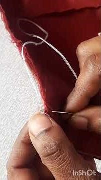 lock stitch with thread and needle, #short, #shortsfeed #shortsviral #sewingtips