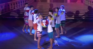 Teen beach ball ballet leaves crowd howling