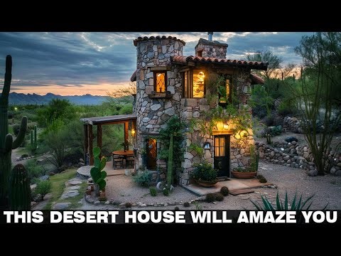 A Beautiful Stone House in the Desert Spanish Architecture Meets Sustainability