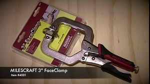 Milescraft 4001 3in Face Clamp – Heavy Duty, Locking, C-Clamp with Adjustable Swivel Pads, for Pocket Hole Joinery, Wood Projects, Welding and More