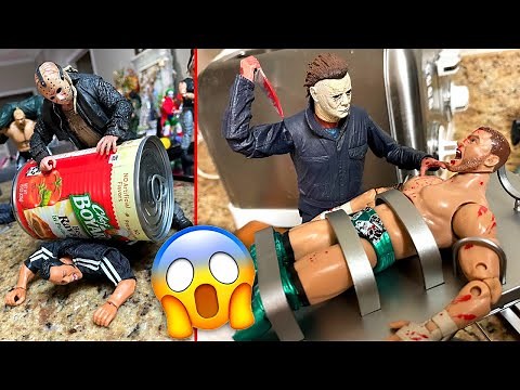 MASSIVE HORROR ACTION FIGURE SETUP! KITCHEN EDITION!