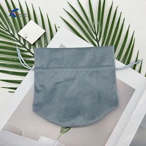 [Hot Item] Small Black Custom Travel Portable Gift Drawstring Bags Makeup Cosmetic Velvet Pouch Bag