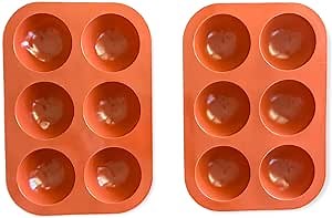 2 Pack 6 molds in each 12 total semi spheres Silicone Ball Molds for Making Hot Chocolate Cocoa Bombs Bath Bomb Bathbomb choclate mold choc coca chicolate coco molder circle donut Balm Shower Silicon