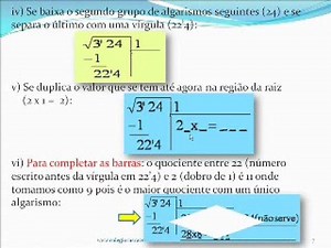 RAIZ QUADRADA - PROCESSO DO ALGORÍTMO - PARTE 1 DE 2 - FÁCIL FÁCIL - CC V13