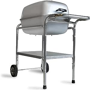 PK Grills PK Original Outdoor Charcoal Portable Grill & Smoker Combination, Silver