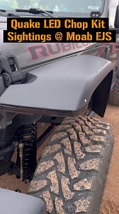 Moab EJS was loaded to the gills with our Fender DRL Chop Kits! Have you made the change yet? 🪓 🪓 🪓 Gain additional tire clearance by trimming the stock fenders on your Jeep Wrangler JL or Gladiator JT with the Quake LED Slim Chop DRL Kit with HDX Lighting Effects! | Quake LED