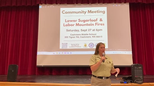 📺 Cashmere Community Meeting Video Now Available Thank you again to everyone who joined us in person tonight in Cashmere — about 145 community members attended to hear updates on both the Labor Mountain Fire and the Lower Sugarloaf Fire. For those unable to attend, we’ve uploaded the full meeting video so you can watch at your convenience. List of Presenters: Mike Johnson – NW2 Public Information Officer Tim Sexton – Incident Commander, NW2 Tom Schuldt – NWS Incident Meteorologist (IMET) Kip Va